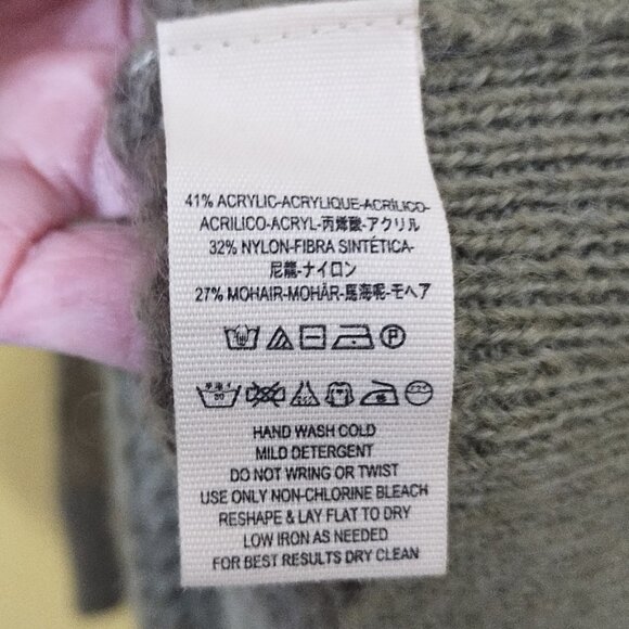 Free People Lightweight Sheer Loose Knit Mohair Blend Sweater XS Boho Y2K Beige - Picture 4 of 5